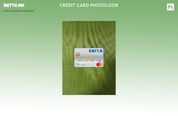 Модерен стил Бразил Caixa банка мастер дебитна картичка photolook преден шаблон